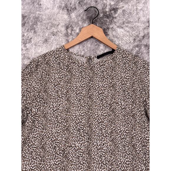 Jenni Kayne Dress Large Womens Leopard Print Short Sleeve T Shirt Style Mini - Picture 2 of 8